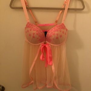 Light pink babydoll lingerie